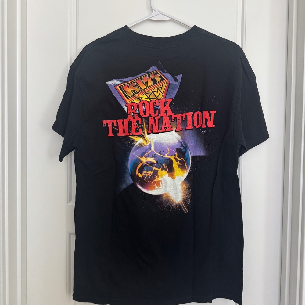 Kiss Tour Shirt Band Rock The Nation 2004 Black Size Medium - Picture 5 of 5